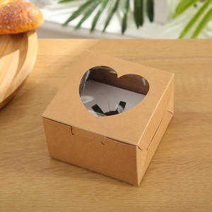 Groothandel Hoge Kwaliteit Hartvorm Holle Taartdoos Bakkerij Voedselverpakking Karton Brood Afhaalmaaltijden Verpakkingsdozen - Product Image 2