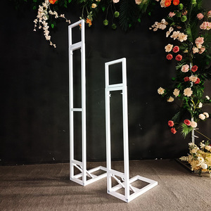 Hot Bán Hoạt Động Nguồn Cung Cấp Ban KT Hỗ Trợ Chủ Gấp Wrought Sắt Đôi Ống Thẳng Vuông Kệ Đám Cưới Sân Khấu Backdrop - Product Image 3