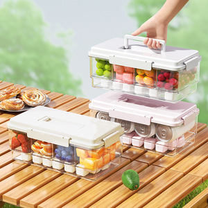 Food Storage <b>Container</b> Rectangle Clip-On Lid Airtight For Camping Outdoor Use - Product Image 1