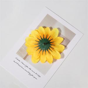 ดอกทานตะวันประดิษฐ์ Wen Hope ฐานดอกไม้ผ้าไหม สำหรับตกแต่งงานแต่งงานและบ้าน - Product Image 4