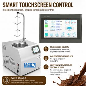 Machine à enrober Papa Poochie avec tunnel de refroidissement pour le revêtement et la fusion du chocolat, alimentation 220V, multifonctionnelle - Product Image 3