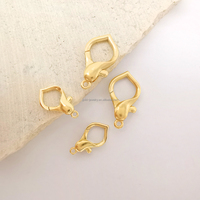 Mignon coeur forme or 18k bijoux homard fermoir pour collier en or pur bijoux accessoire