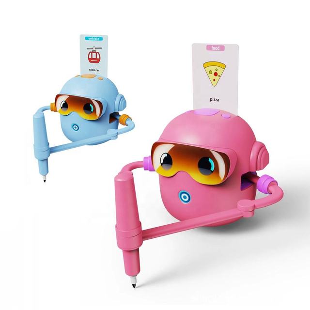 MILI Interactive Mini Automatic Drawing Robot Enlightenment Kid Intelligent Painting Robot Early Education English Toy for Kids