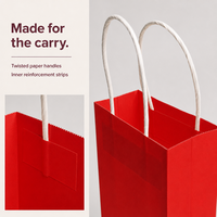 Sacs en papier kraft fins RTS avec logo personnalisé, livraison rapide, sacs à emporter légers pour sandwichs, pain, petites pochettes cadeaux avec poignées