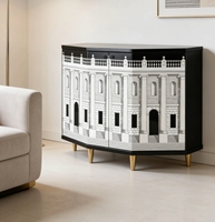 Mueble de Entrada Minimalista Italiano Moderno, Diseño Elegante en Madera para Vestíbulo, Recibidor o Porche, Mueble de Almacenamiento para el Hogar de Gran Capacidad