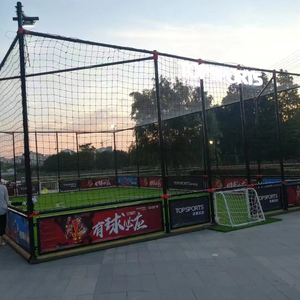 <span class=keywords><strong>Cage</strong></span> <span class=keywords><strong>de</strong></span> football intérieure/extérieure à six côtés personnalisable, gazon artificiel clôturé, gazon collé, toit avec ruban adhésif - Product Image 1