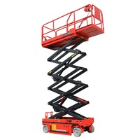 Nouvelle plateforme élévatrice à ciseaux hydraulique électrique pliable de 6 m, capacité de charge de 500 kg, hauteur de travail maximale de 18 m, boîte de vitesses en acier inoxydable