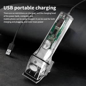 Cortadora de Pelo Profesional con Carcasa Transparente, Placa de Circuito Visible, Pantalla LED, Cuchilla Ajustable, Inalámbrica - Product Image 4