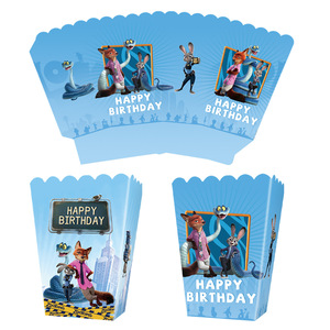 Décorations de fête sur le thème de Zootopie 2 : Plateau en papier, gobelet, bannière à tirer, drapeau pour lapin <span class=keywords><strong>policier</strong></span> - Product Image 5