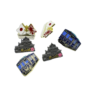 Pins de Solapa Personalizados del Fabricante con Diseño Metálico del Castillo de Okayama, Nombre de la Ciudad, Edificio Emblemático, Recuerdo, Regalo - Product Image 3
