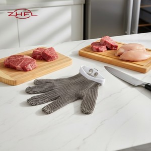 ถุงมือป้องกันการบาดเจ็บสำหรับงานชำแหละเนื้อ ยี่ห้อ Longteng แบบพกพา เกรดอาหาร ราคาประหยัด ทำจากสแตนเลสสตีล ทนทานต่อการเสียดสี มาตรฐาน EN388 5 ANSI/ISEA 9 - Product Image 5