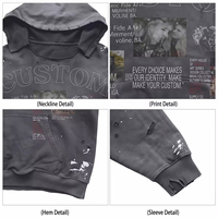 Sweat à capuche délavé à l'acide, coupe oversize et courte, imprimé graphique vieilli, style streetwear, logo personnalisé, designs d'usine