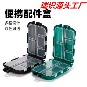 Caja de aparejos de pesca portátil, estuche de almacenamiento impermeable con 10 compartimentos para anzuelos, cabezales de plomada, organizador de accesorios - Product Image 5