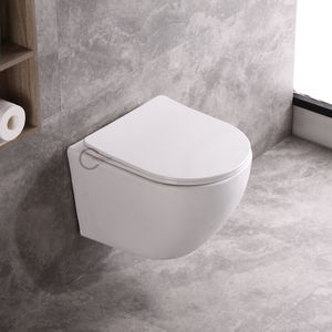 Inodoro de Pared de Diseño Moderno Personalizado de Fábrica, Inodoro de Doble Descarga para Baño - Product Image 1