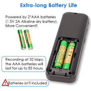 เครื่องบันทึกเสียงดิจิตอลลดเสียงรบกวนระดับมืออาชีพพร้อมหน้าจอ ใช้งานได้นานสำหรับการประชุมทางธุรกิจ การบรรยายของนักเรียน - Product Image 3