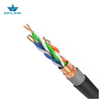 Caja de Cables Ethernet, Cable de Cobre Sólido CCA/Cu, Exterior Cat5e 6 UTP, para Redes Exteriores, Certificado CE, Cubierta Gris/Negra, Impedancia 100