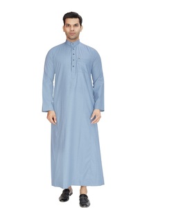 เสื้อคลุมอาหรับแบบมีฮู้ด ผ้าโพลีเอสเตอร์พรีเมียม ระบายอากาศได้ดี แขนยาว สำหรับผู้ชาย ชุดมุสลิมแบบดั้งเดิม เหมาะสำหรับฤดูร้อน - Product Image 1
