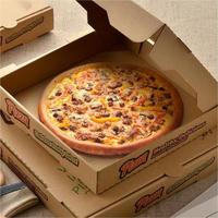 Boîtes d'emballage de Pizza en papier Kraft pour frites et hamburgers, toutes tailles 6, 7, 9, 10, 11, 12, 13 et 16 pouces
