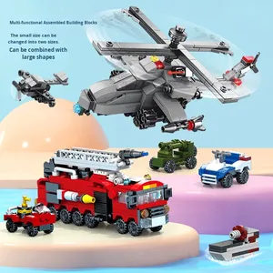 Lele Brothers 9113-9119 edifici moderni di ingegneria ragazzi bambino blocco di costruzione giocattolo modello 1:32 scala di plastica - Product Image 1