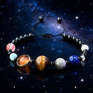 Bracelet en pierre naturelle avec perles de verre colorées – Équilibre vie-travail – Choix des influenceurs – Article pour grossistes – Support après-vente - Product Image 2