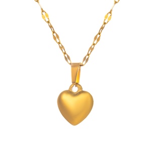 Conjunto de Joyería de Moda para Mujer con Collar, Pendientes y Pulsera con Colgante de Corazón de Amor, Bañado en Oro de 18K y Acero Inoxidable, Regalo de Joyería para Boda - Product Image 5