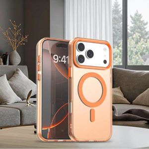 Ốp điện thoại <span class=keywords><strong>iPhone</strong></span> 17 Air Series trong suốt, mờ, thân thiện với da, có nam châm, khung bảo vệ ống kính bằng kim loại, vỏ <span class=keywords><strong>PC</strong></span> - Product Image 1