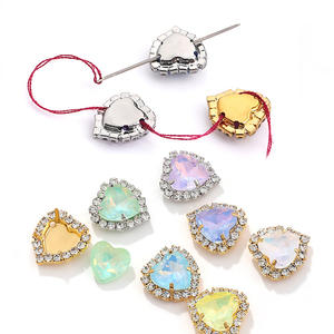 คริสตัลคุณภาพสูง รูปหัวใจ 3 มิติ แบบหลวม สำหรับเย็บติดหรือติดกับฐานแบบกรงเล็บ ใช้ตกแต่งชุด DIY - Product Image 3