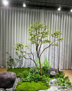 Arbre bonsaï artificiel moderne en <span class=keywords><strong>pot</strong></span> en plastique, plantes paysagères en plastique pour la décoration <span class=keywords><strong>de</strong></span> la maison, décoration <span class=keywords><strong>de</strong></span> bureau - Product Image 2