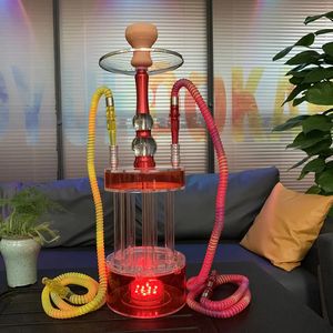 <span class=keywords><strong>Chicha</strong></span> transparente avec lumière LED Ensemble de narguilé complet en forme de Gatling Narguilé <span class=keywords><strong>grossiste</strong></span> Narguilé personnalisé pour bar - Product Image 6