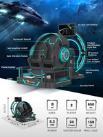 Machine de jeu vidéo 3D en réalité virtuelle, chaise VR 360°, 2 places, équipement de divertissement pour parc d'aventure en métal en intérieur, jeu VR