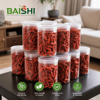 Baies de Goji biologiques de Ningxia, séchées de qualité supérieure, pour la préparation de thés, de boissons et d'aliments sains
