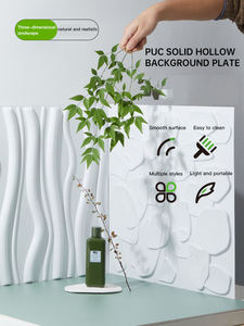 50*50 bordo cavo 3D PVC realistico sfondo geometrico foto bordo del prodotto fotografia stile di sfondo - Product Image 2