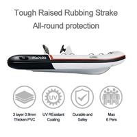 REACH-SEA LE380 3.8m 12.5ft 6 personnes PVC Mehler Hypalon Achille contrôle central dériveur aluminium RIB bateau gonflable rigide