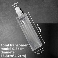 Pochette transparente personnalisée avec bec verseur et bouchon à vis pour jus, smoothies, sauces, yaourts, aliments pour bébés, emballage liquide et utilisation en vente au détail