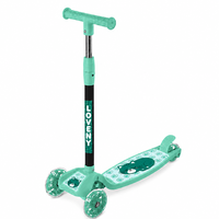 Trottinette à 3 roues pour enfants avec guidon en T réglable en hauteur et frein arrière pour garçons, filles et enfants