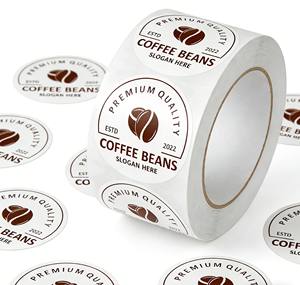 Autocollants en vinyle adhésif personnalisés, autocollants de scellage pour les sacs de grains de café et les bouteilles, étiquettes d'emballage imprimées - Product Image 3
