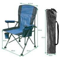 Chaise pliante de camping Oxford avec logo personnalisé pour le camping et la plage, chaise pliante portable avec porte-gobelet et sac de rangement