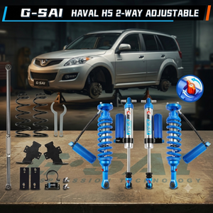 Amortisseur à gaz robuste à réservoir externe, réglable manuellement à 2 voies, compatible avec le kit de rehausse tout-terrain Great Wall Haval H3 <span class=keywords><strong>H5</strong></span> - Product Image 1