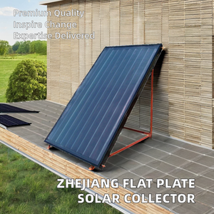 Sistema de Calentador de Agua con Panel Solar Plano de Zhejiang, Kits de Panel Térmico de Cobre y Aluminio Negro para Balcón - Product Image 4