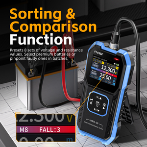 FNIRSI HRM-10 <b>Battery</b> Internal Resistance <b>Tester</b> 4-Wire 100V Voltage 200Ohm Milliohmmeter Analyzer Supports Historical Records H - Product Image 1