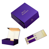 Boîtes d'emballage de luxe en gros, impression personnalisée, boîte cadeau rigide en carton pliable avec ruban magnétique