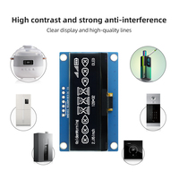 Módulo de Pantalla PMOLED de 2.05 Pulgadas, Resolución 128*32, Pantalla Blanca, Controlador SSD1309, Módulo de 7 Pines, Compatible con Interfaz SPI/I2C