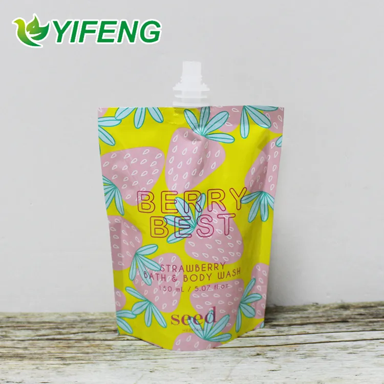 Túi Cho Juice Đóng Gói Năng Lượng Uống In Spout Pouch Với Zip Gói Chất Lỏng Góc Spout Pouch