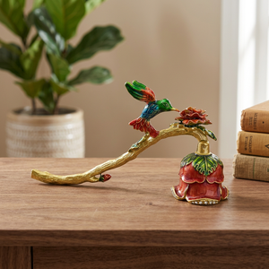 Hummingbird On Branch Aroma <b>Burner</b> Decorative <b>Candle</b> Warmer Indoor Home Decoration Bronze Material - Product Image 5