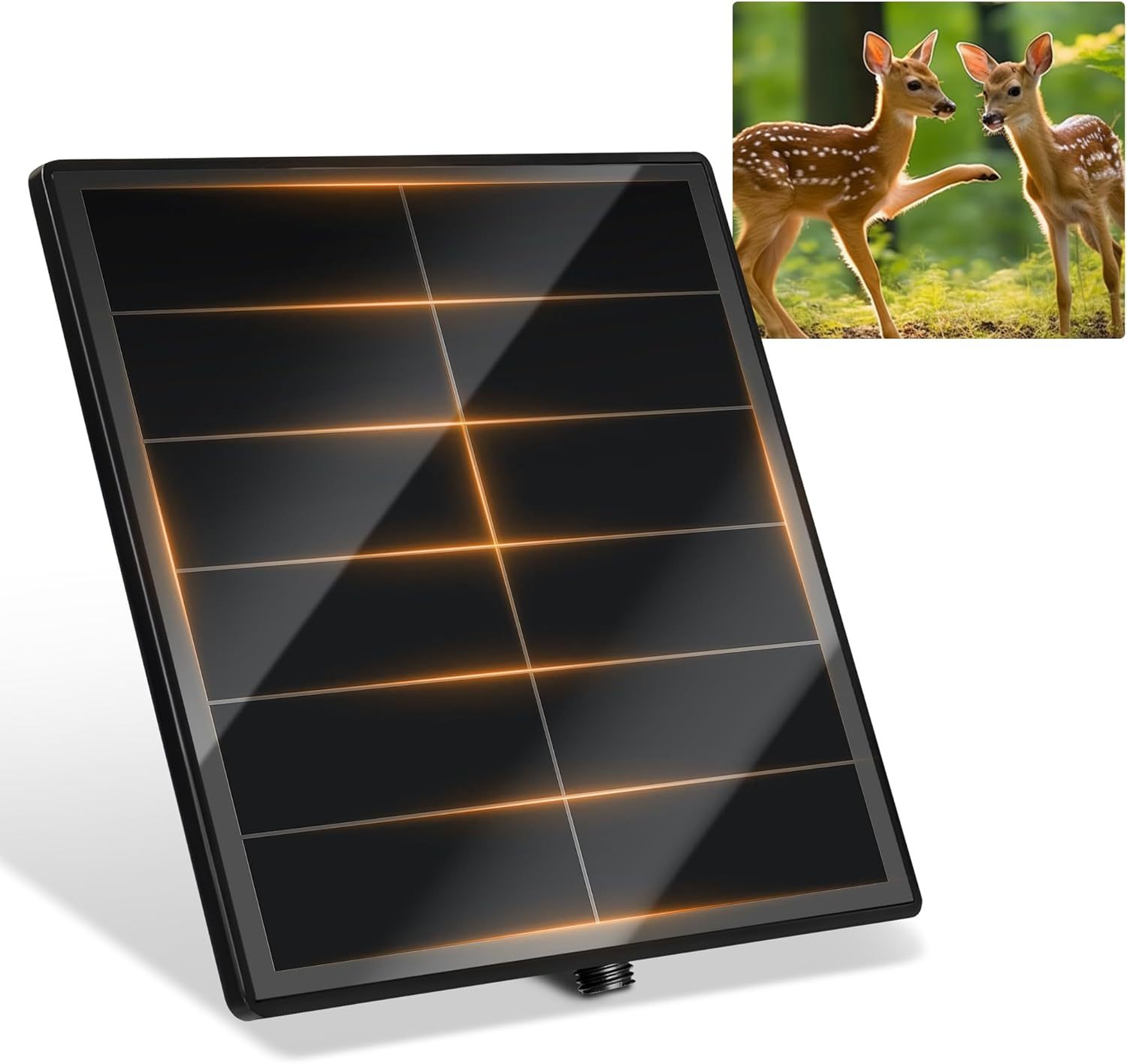 AISmartlink <strong>12V</strong> <strong>Solar</strong> <strong>Panel</strong> for Camera - 6000mAh <strong>Battery</strong> Waterproof, for Outdoor 24/7 Wildlife Monitoring