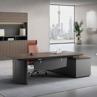 Bureau de direction modulaire en bois en forme de L, moderne et de haute technologie, pour PDG, bureau informatique élégant, bureau innovant pour entreprise