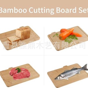 Tabla de Cortar de Bambú Fiery Chef, 32x22.8x1.2cm, Multifuncional, Rectangular, Color Madera Natural - Product Image 4
