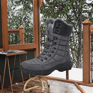 Botas de Nieve Unisex para Invierno, Modernas, Impermeables, Altura hasta el Tobillo, Parte Superior de Lona Transpirable, Suela de Goma, Talla Grande - Product Image 3