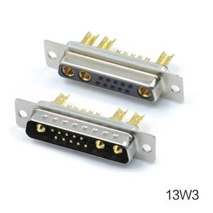 <span class=keywords><strong>Copa</strong></span> de conector hembra D-<span class=keywords><strong>Sub</strong></span> 13W3 con PIN dorado de alta corriente tipo recto para soldadura de cable Conector de cable Premium - Product Image 3