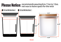 Vente en gros de pots à bougies en verre noir mat de luxe de 8 oz avec logo personnalisé, avec couvercles fins et plats en alliage de zinc métallique